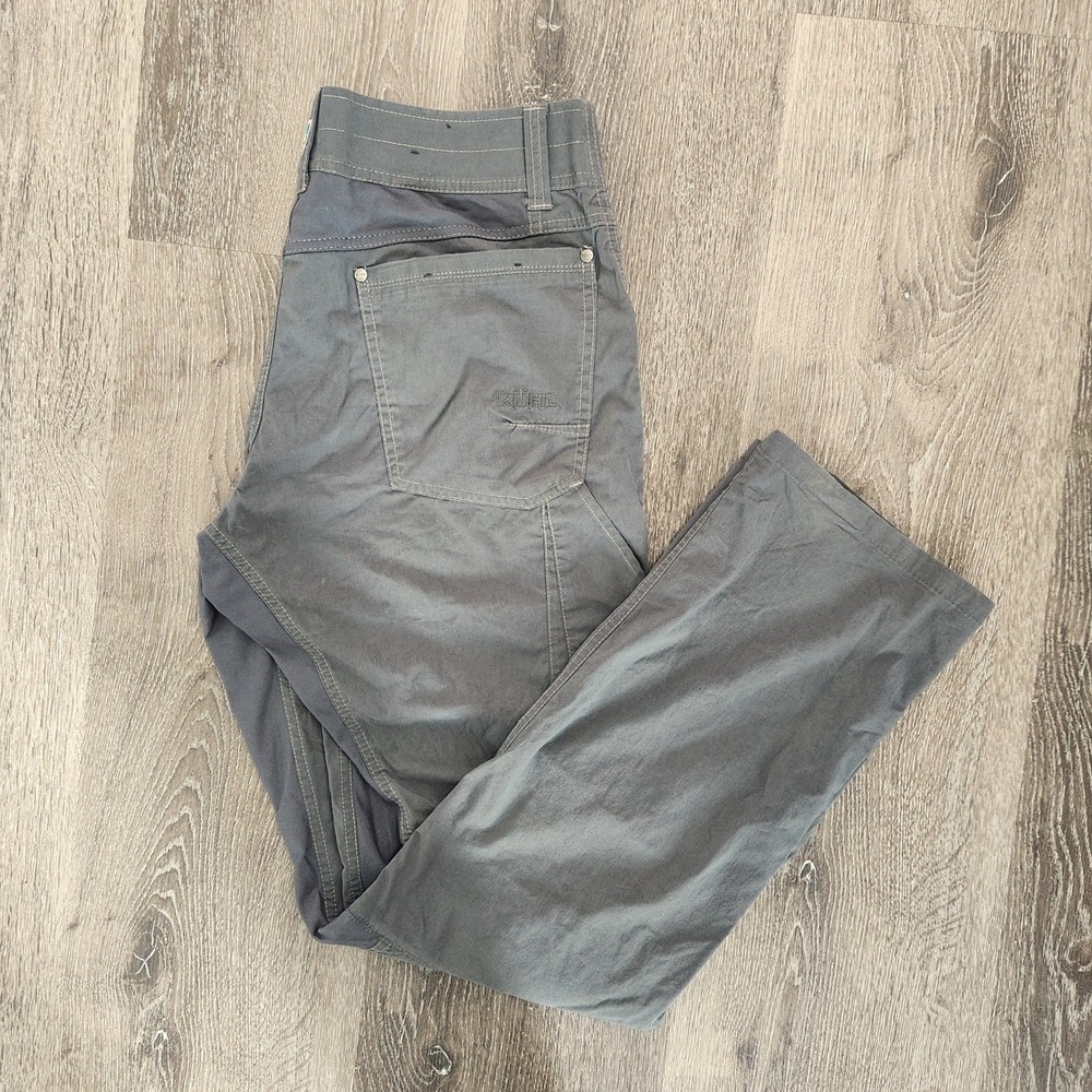 Kuhl Radikl Charcoal Gray Hybrid Hiking Work Pants Men's 34x32 Articulated Knee